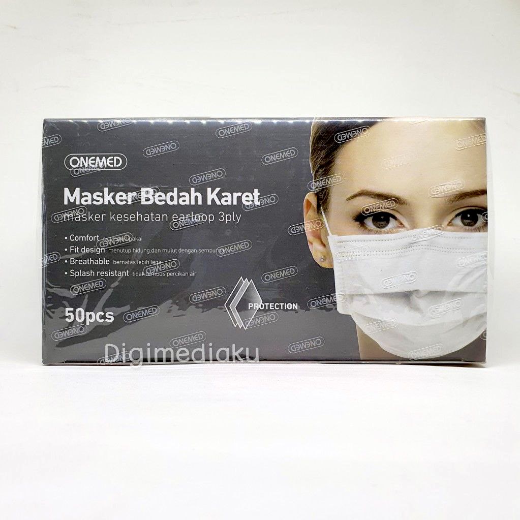 Masker Medis Abu-abu OneMed box isi 50 pcs