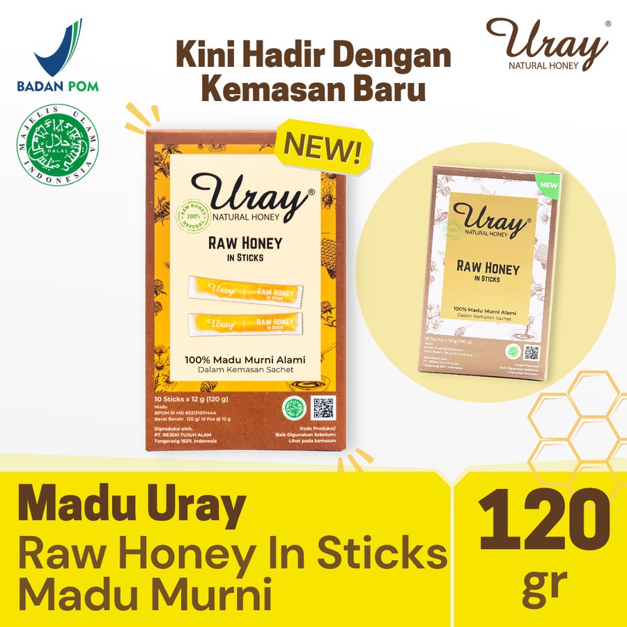 

MADU URAY RAW HONEY IN STICKS (1 DUS 120 GRAM) / MADU MURNI