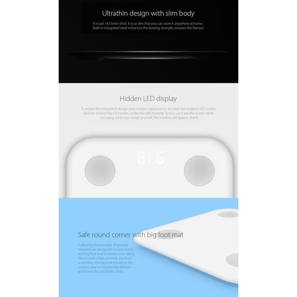 Xiaomi Mi Smart Scale 2 Led Display - Timbangan Badan Digital Xiaomi
