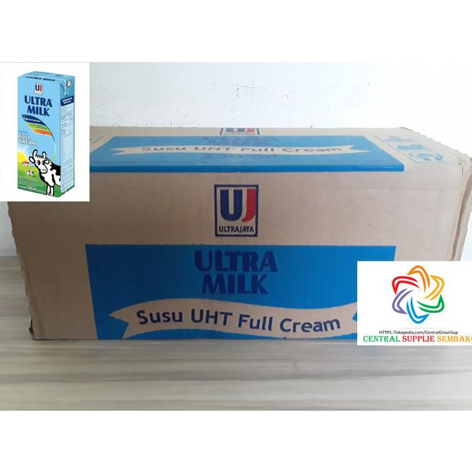 

(BISA COD) Ultra Milk Full Cream Susu UHT [250 ml /24 pcs / 1 karton ] EKSLUSIF Kode 819