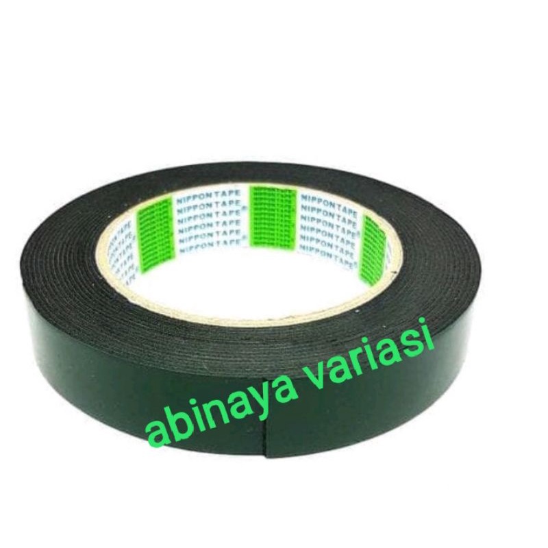 Double Tape Hijau Perekat Serbaguna Kuat Ukuran 24mm Panjang 5 Meter