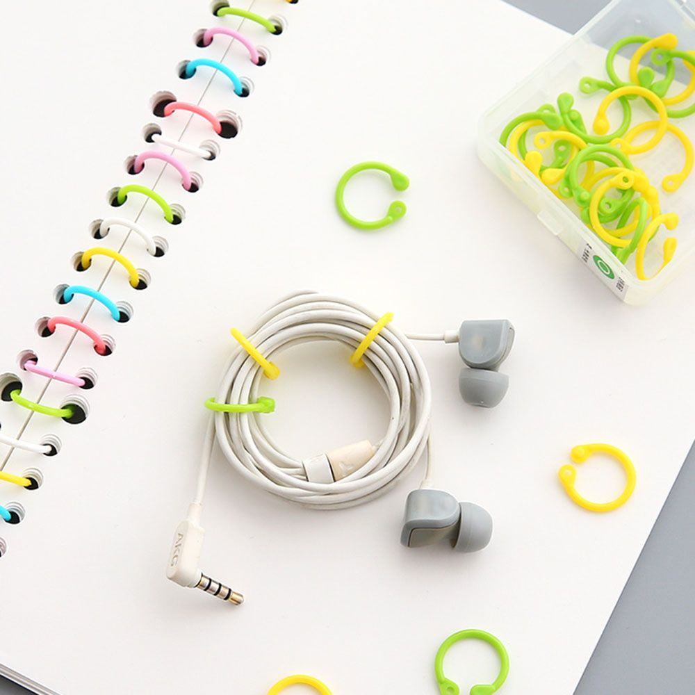 ROW Calendar Easy Ring Circle Scrapbook Clips Loose Leaf Ring Notebook Craft Album Keychain Hinged Binder