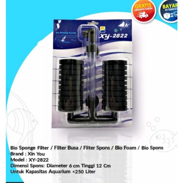 Sponge Filter Xin You 2822 Biofoam Biosponge Filter Aquarium XY 2822