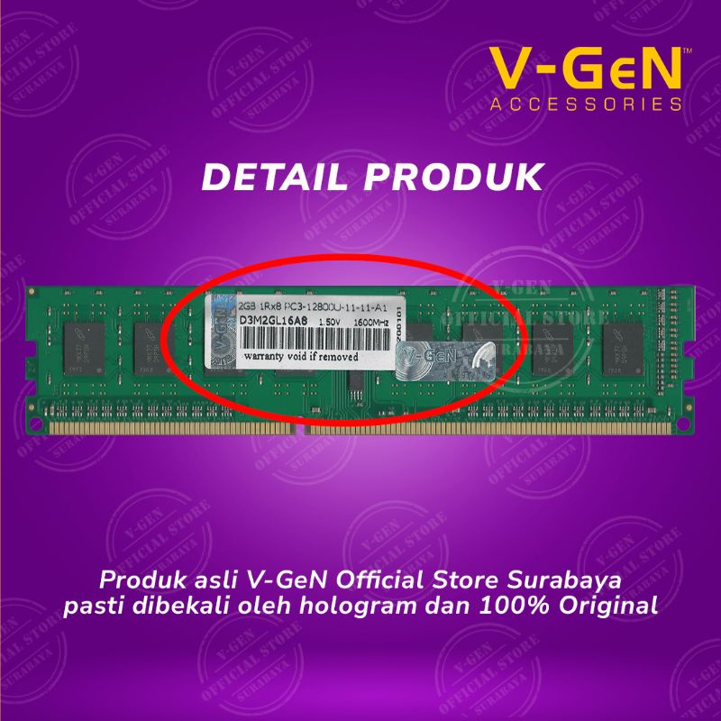 DDR3 Longdimm 2G 12800/1600 Mhz Platinum V-GeN