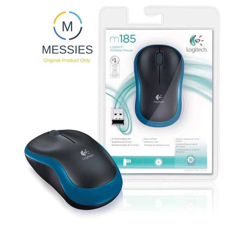 LOGITECH WIRELESS MOUSE M185 ORIGINAL 100% / M 185