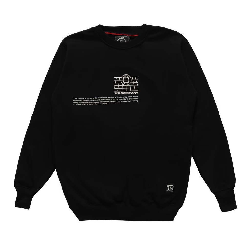 SWEATSHIRT PRIA WANITA HITAM TR CLOTHING - CREWNECK UNISEX - CN INSOMNIA TERLARIS - COD - Jaket Swea