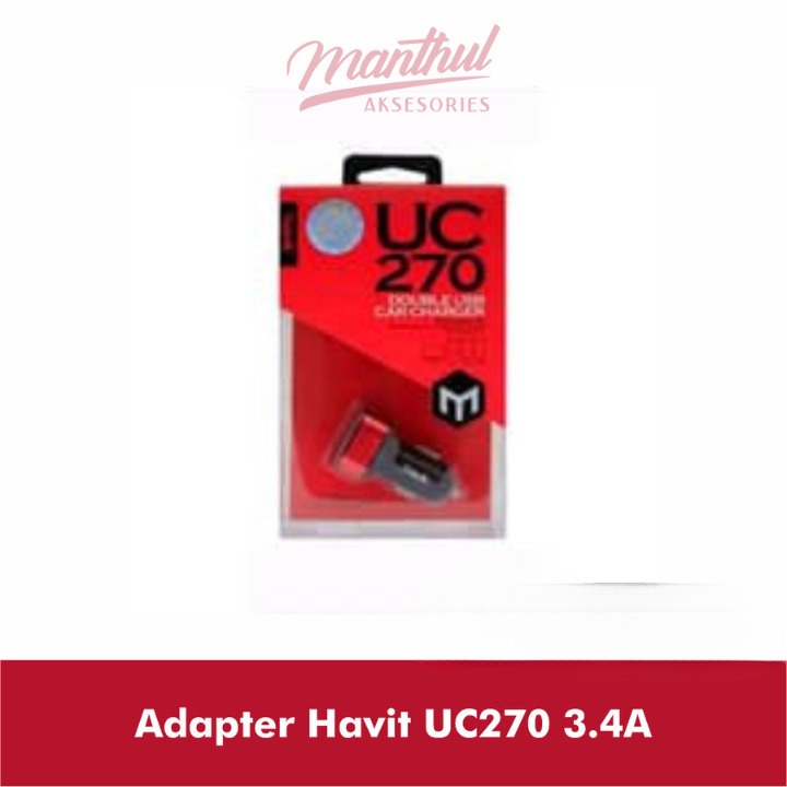 Havit UC270 Dual USB 2.4A Fast Charging Universal Car Charger Adaptor