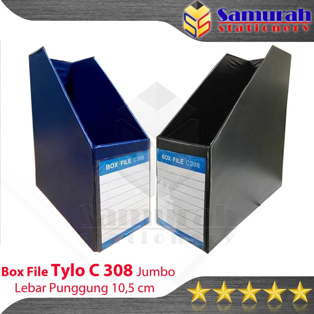 

Box File Lipat Tylo C-308 Jumbo Warna Hitam - Biru / Rak Stand C 308 lebar 10,5 cm