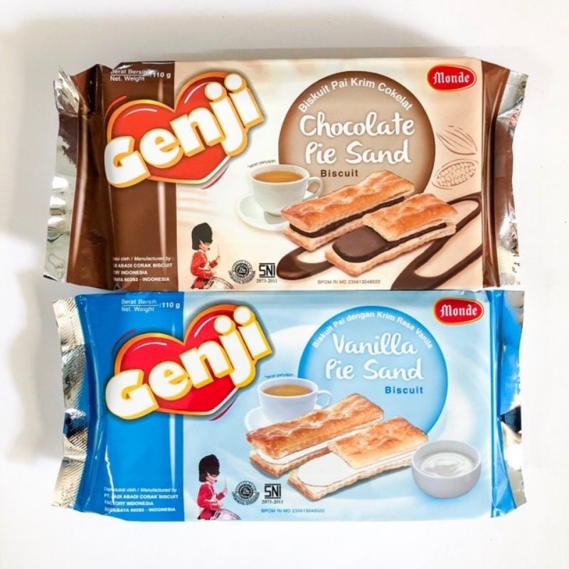 Monde genji vanila / coklat pie sand 110 gram