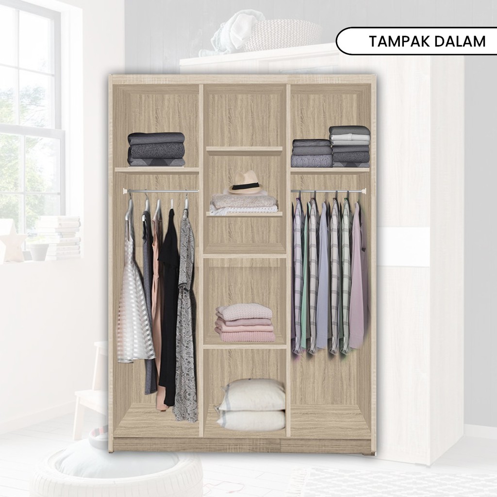 Offo Living - Lemari pakaian lemari baju 3 pintu LMB267594