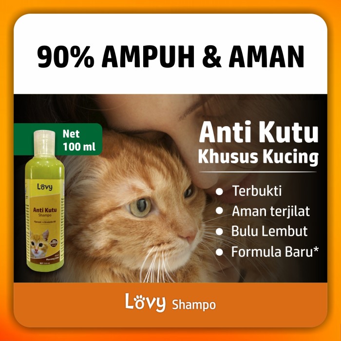 Shampoo Shampo Sampo Kucing Persia Anti Kutu Lovy 100 Ml Lazada Indonesia