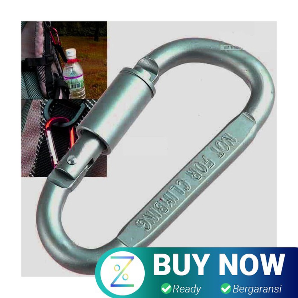 Outdoor Quickdraw Carabiner Buckle Hanging Aluminium / Gantungan Tas -