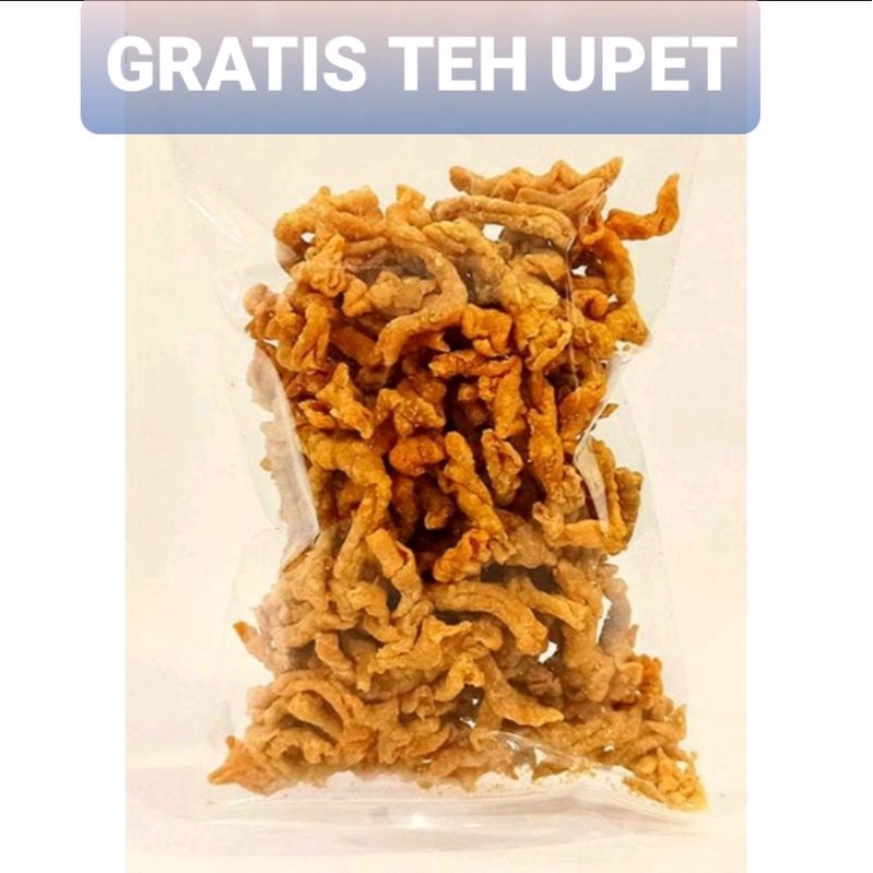 

KERIPIK USUS AYAM KRISPY MATANG ENAK GURIH 100 GR BONUS TEH/ TERASI khas Cirebon