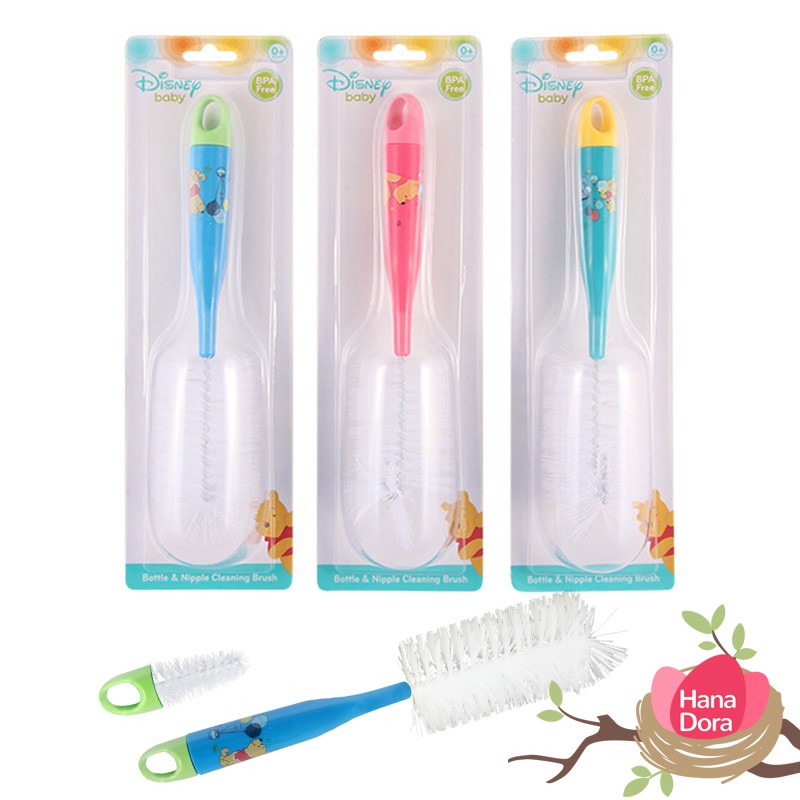 Pooh 2in1 Bottle &amp; Nipple Brush WTP09012 - Sikat Botol