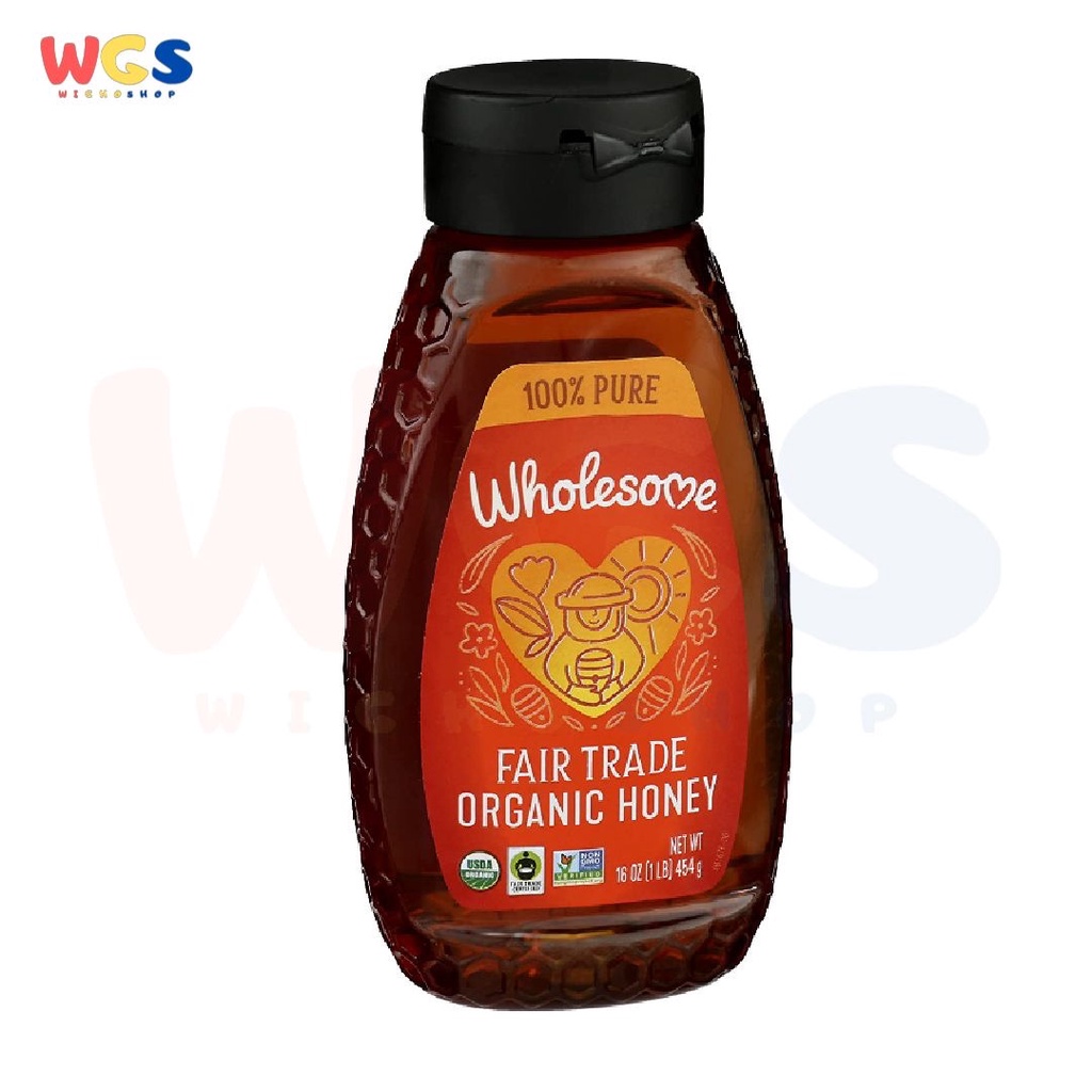 Wholesome Sweeteners Fair Trade Organic Honey Non GMO 16oz 454g