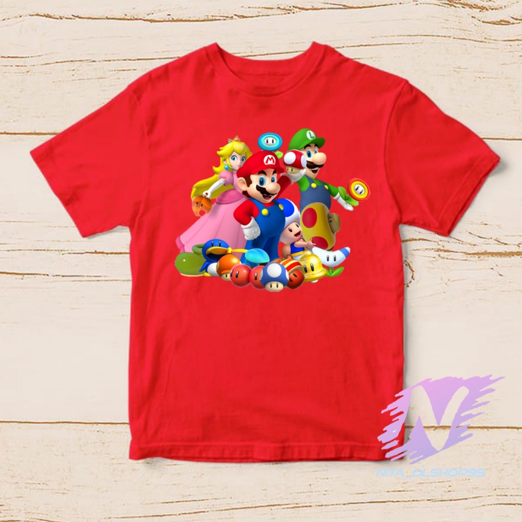 BAJU ANAK SUPER MARIO kaos anak super Mario GAME