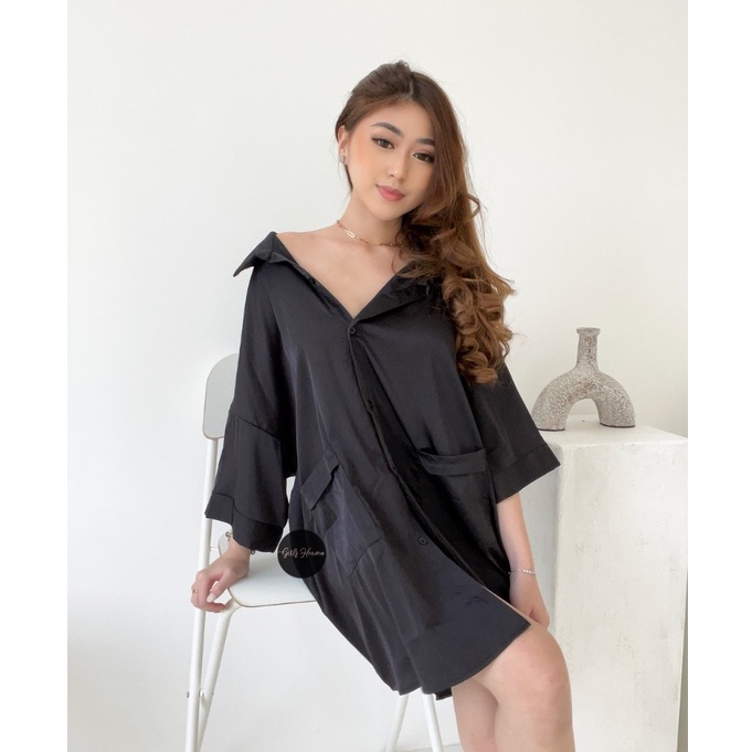 Natalie Kemeja Tidur Oversize [ Girlsheaven_id ]