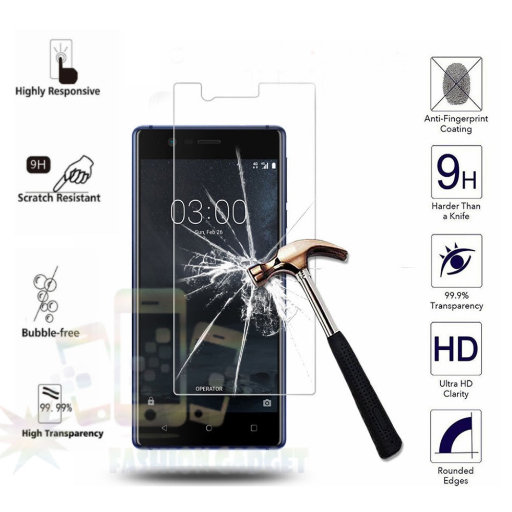 Tempered Glass Nokia 3 / Anti Gores Kaca / Screen Protector / Screen Guard / Pelindung Layar -Clear