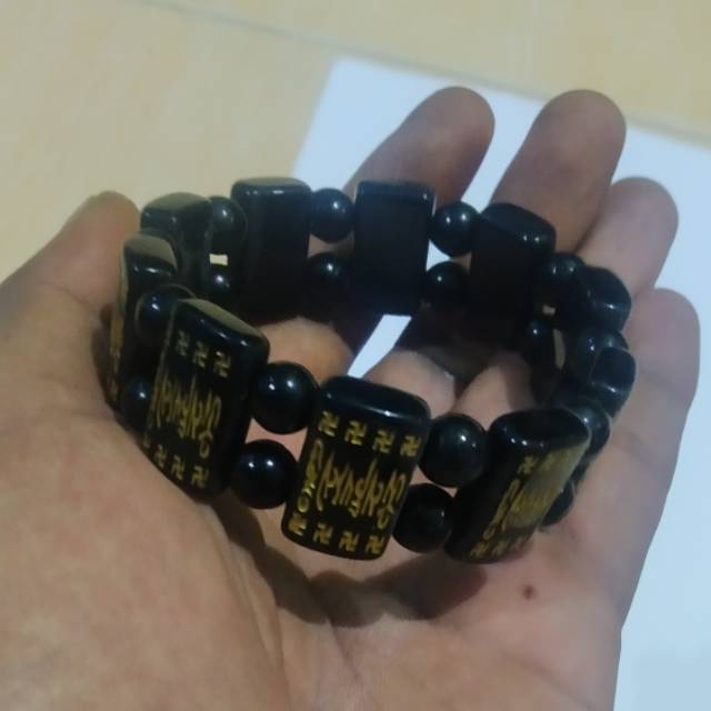 Gelang batu black onyx