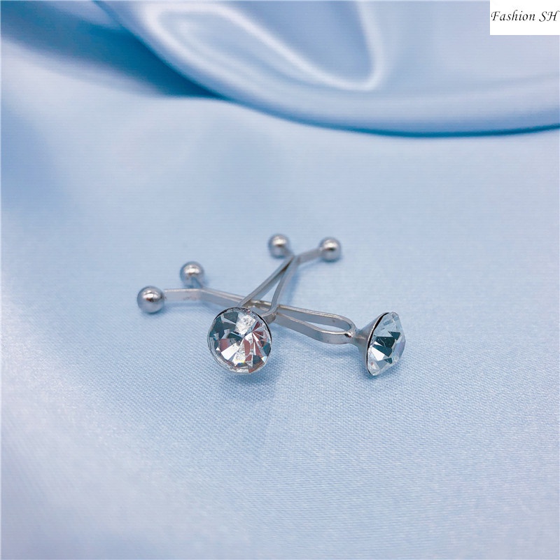 6 Pcs bros Klip Kristal Bening Warna Campur Gaya Turki Untuk Hijab M20027-6PCS