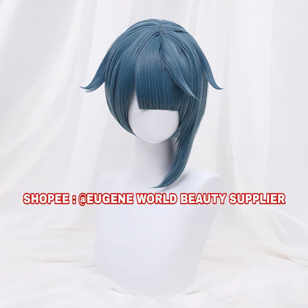 READY STOCK - WIG XINGQIU WIG XING QIU WIG COSPLAY GAME GENSHIN IMPACT WIG CEWE CEWEK WANITA LURUS P