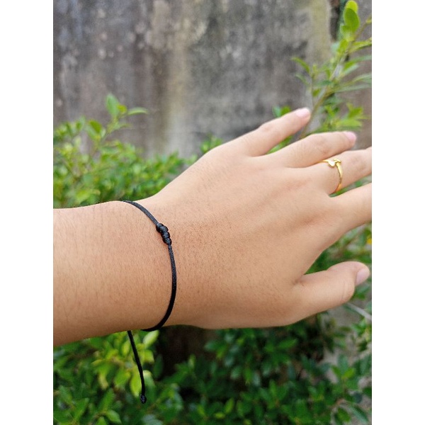 gelang tali satin cina simple (model serut)