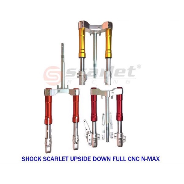 suspensi upside down yamaha nmax 155 suspensi shock depan nmax original scarlet