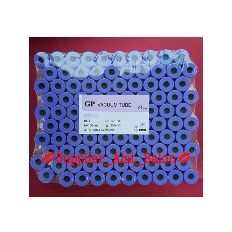 GP Vacuum Vacutainer Tube EDTA K3 PET 16x100 pcs Tabung Darah Edta vacum blood collection