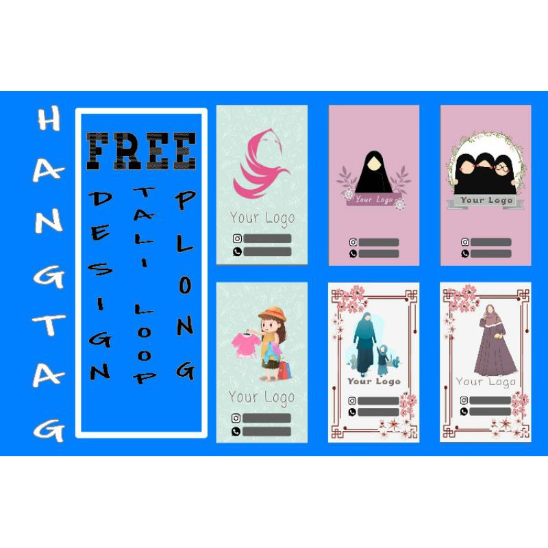 

Hangtag label kaos Hang Hijab murah Hantag custom 3x7cm