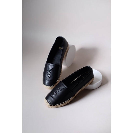 YSL Saint Laurent espadrilles black