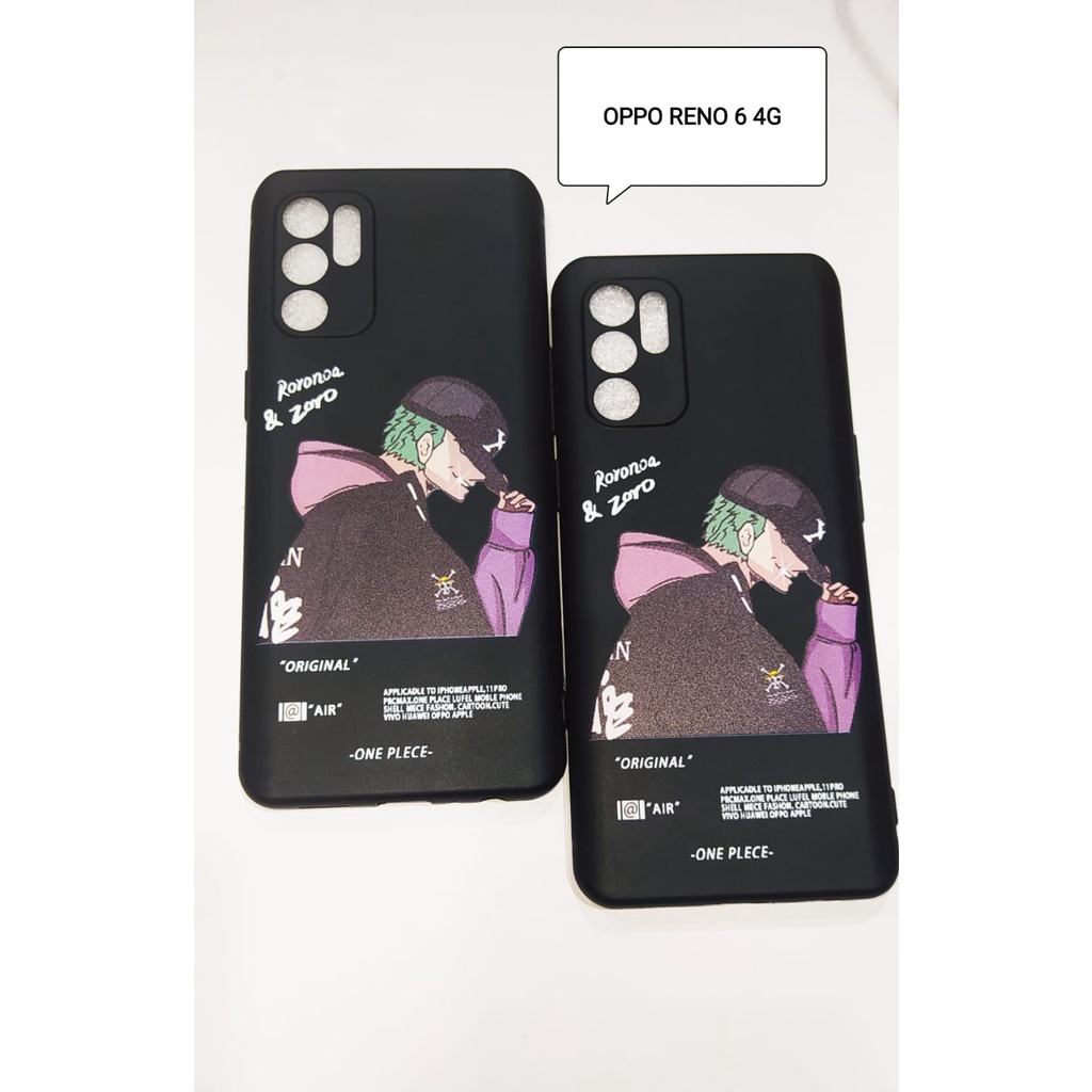 Oppo Reno 6 4G Case ZORO anime casing karackter anime softcase cover gambar cowok terbaru zoro reno 