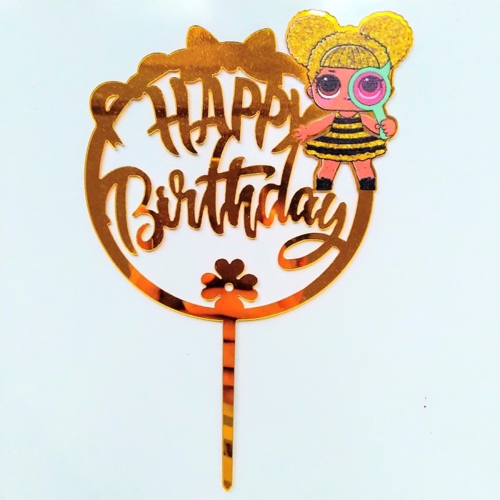 Cake Topper lol Happy Birthday Akrilik Hiasan Kue Ulang tahun by anak balon