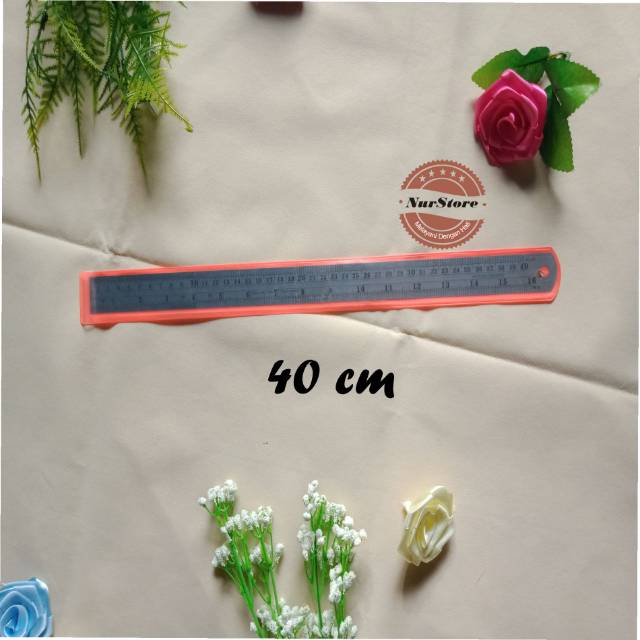 Penggaris besi 40 cm/penggaris stainlis/penggaris termurah