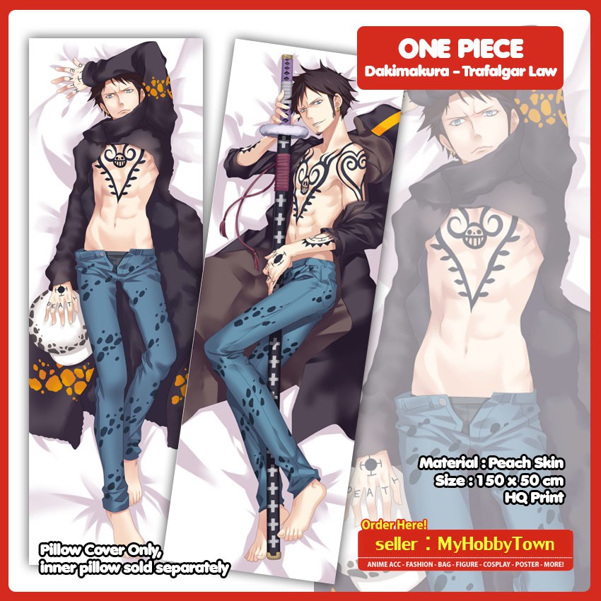 Sarung Bantal Anime Dakimakura One Piece : Trafalgar Law