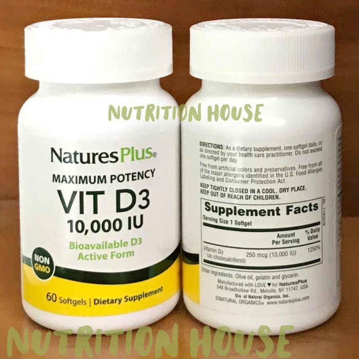Cintramelin Natures Plus Vitamin Vit D 3 D3 10000Iu 10000 Iu Imun Nature Plus