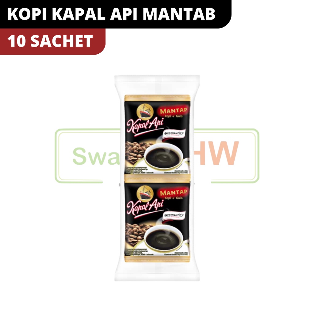 

KOPI KAPAL API MANTAB KOPI + GULA ISI 10 SACHET