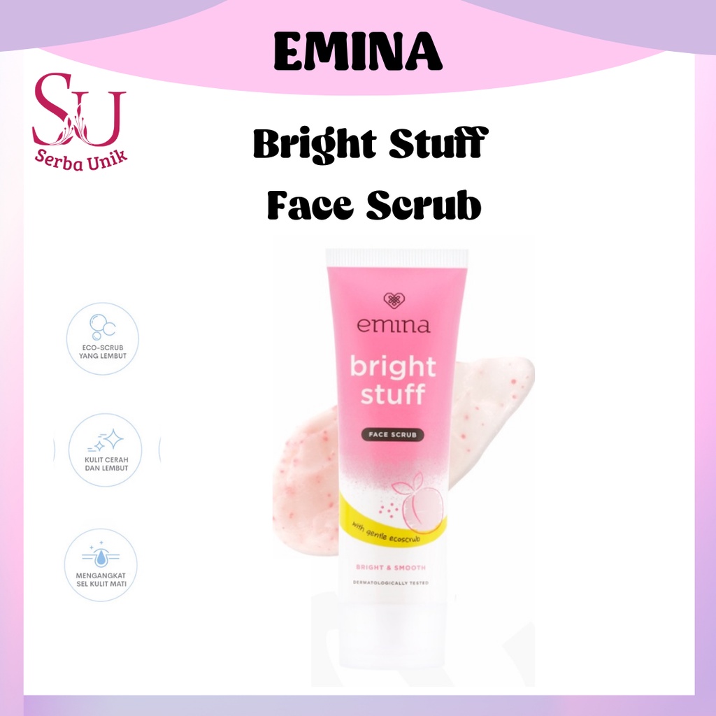 Emina Bright Stuff Series | Face Wash | Face Toner | Moisturizing Cream | Face Serum | Face Scrub | Micellar Water | Loose Powder