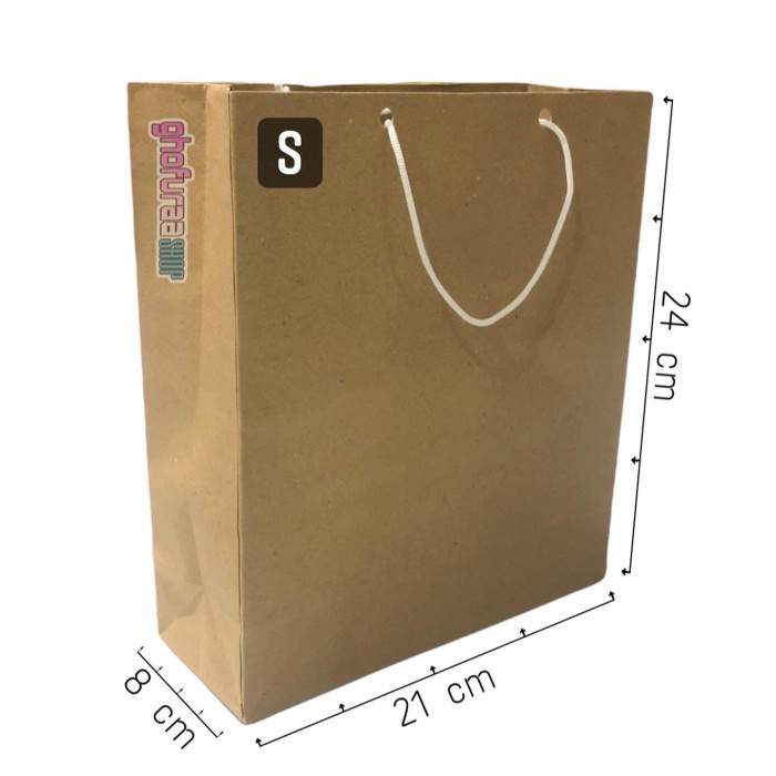 

Paper bag polos warna coklat paperbag ukuran besar sedang kecil L M S - Ukuran kecil S by anak balon