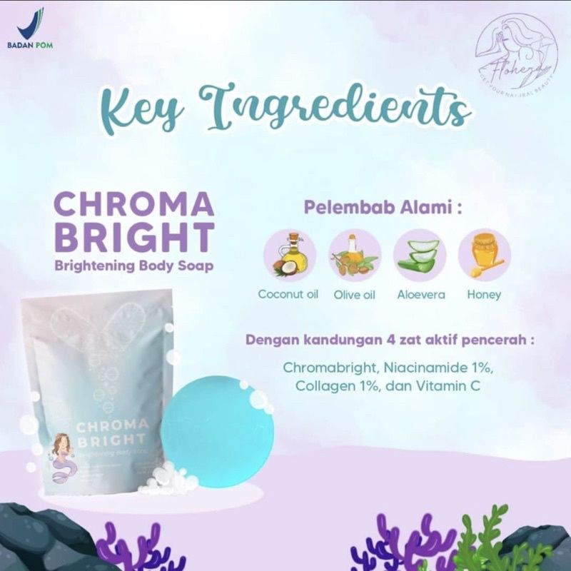 READY SIAP KIRIM CHROMA BRIGHT Flohera ✨ Brightening Body Soap