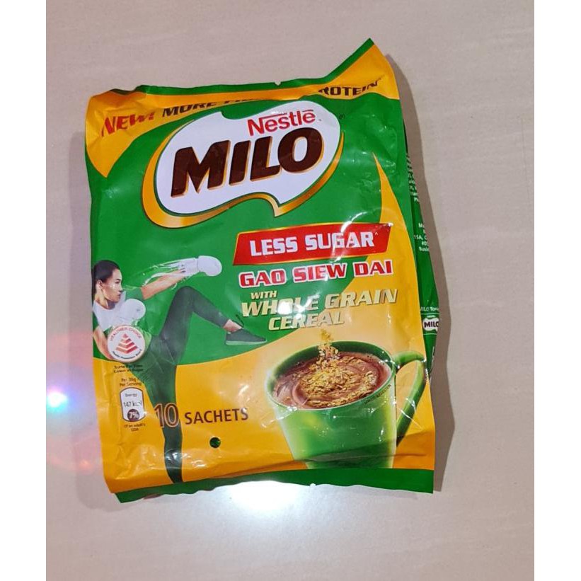 

Promo Milo Gao Siew Dai With Whole Grain Cereal Less Sugar 10 x 36 Gram