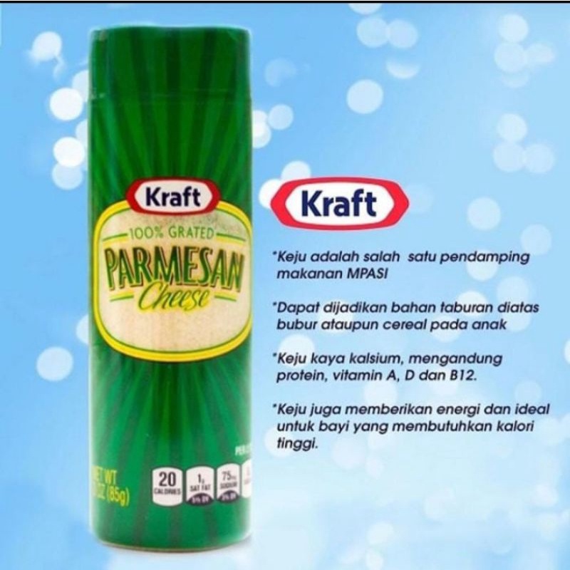 Kraft Keju Parmesan 85gr Parmesan Cheese