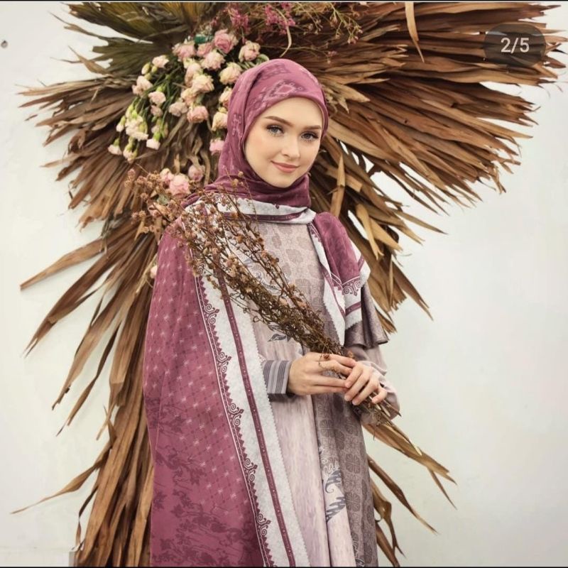 PRODUK TERBARU!! Jilbab Segiempat Voal Motif , Hijab Square Printing Lassercut Premium, Harga Grosir-SF421