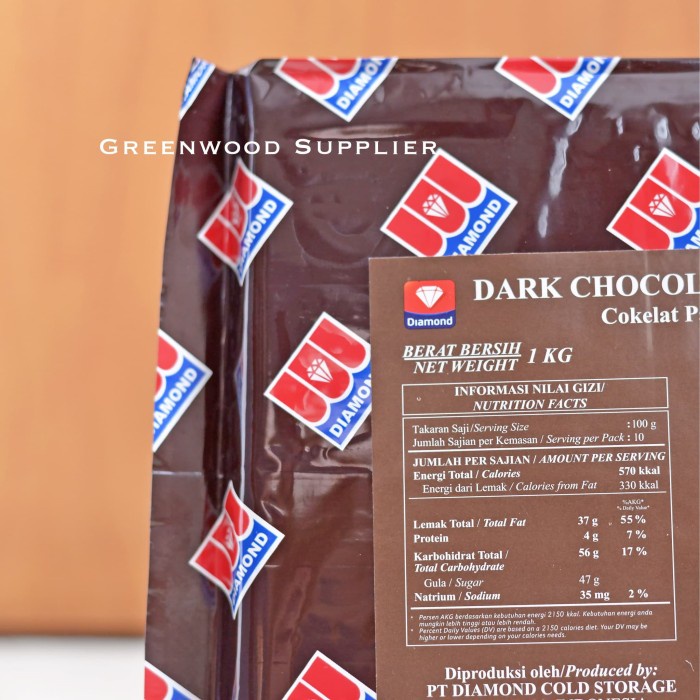

rg201tg Diamond Dark Compound Chocolate 1 Kg (Termurah) Xz20X1Z11