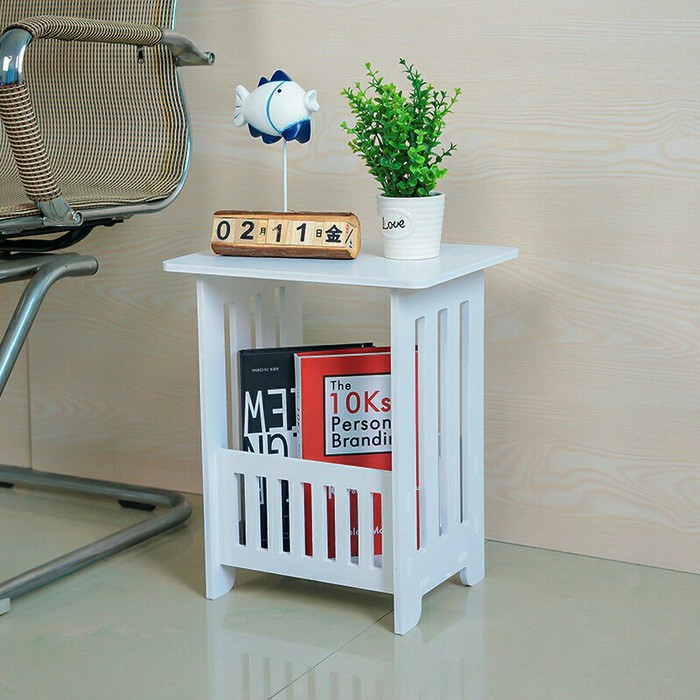 COFFEE TABLE MEJA SUDUT MINIMALIS BUKAN IKEA TEMPAT MAJALAH DEKORASI OI5900