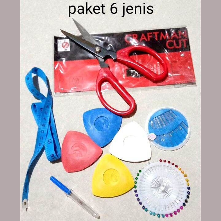 

paketan isi 6 jenis gunting dll / Alat jahit / kebutuhan menjahit / toko perlengkapan menjahit / alat mesin jahit / suku cadang mesin jahit / peralatan mesin jahit / aksesoris jahit / menjahit / perlengkapan jahit lengkap