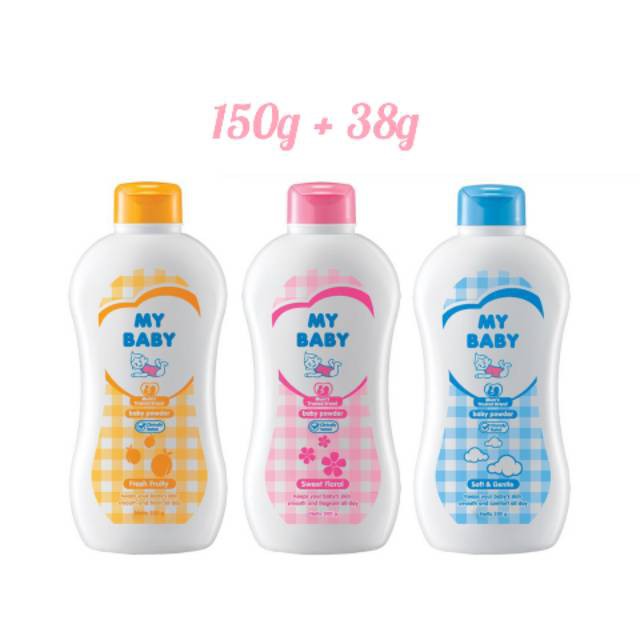 MY BABY - BABY POWDER 150 GRAM  + EKSTRA 38 GRAM