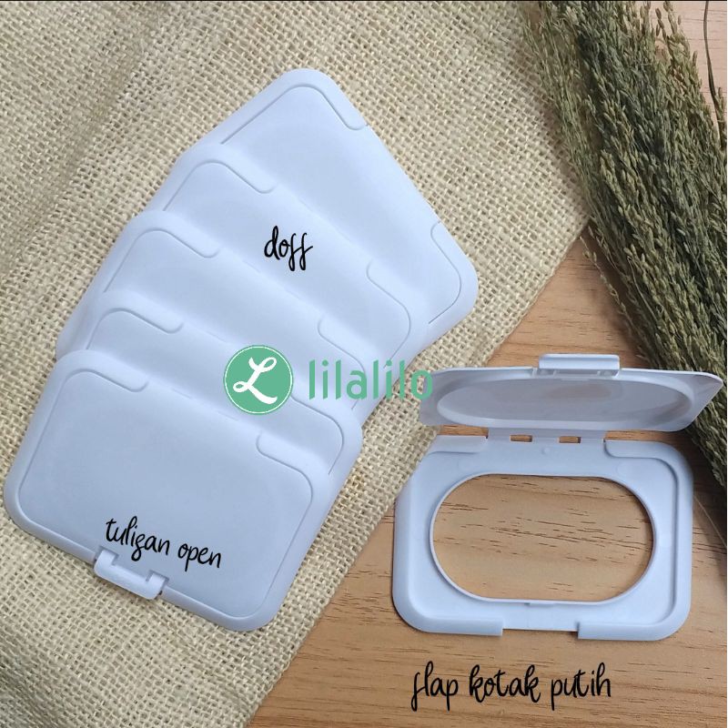 FLAP TISSUE / TUTUP TISSUE BASAH PUTIH HITAM (5 PCS)