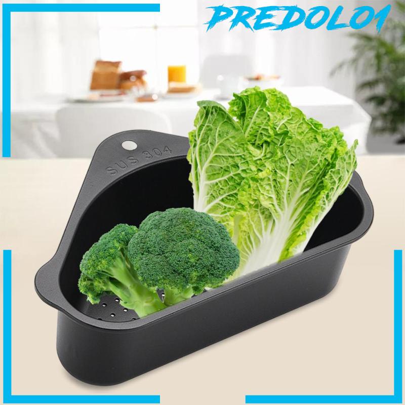 [PREDOLO1] Stainless Steel Sink Drainage Basket with Suction Cup Corner Sink Strainer