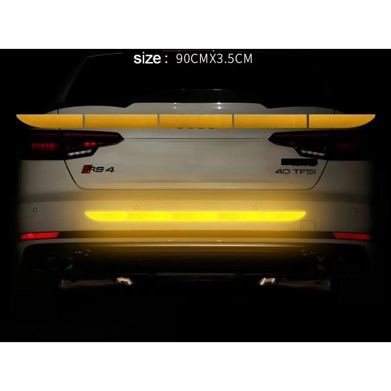 WARNING SIGN BUMPER isi 5 panjang 90 cm sticker reflektor mata kucing variasi mobil, motor, pick up, truk anti air