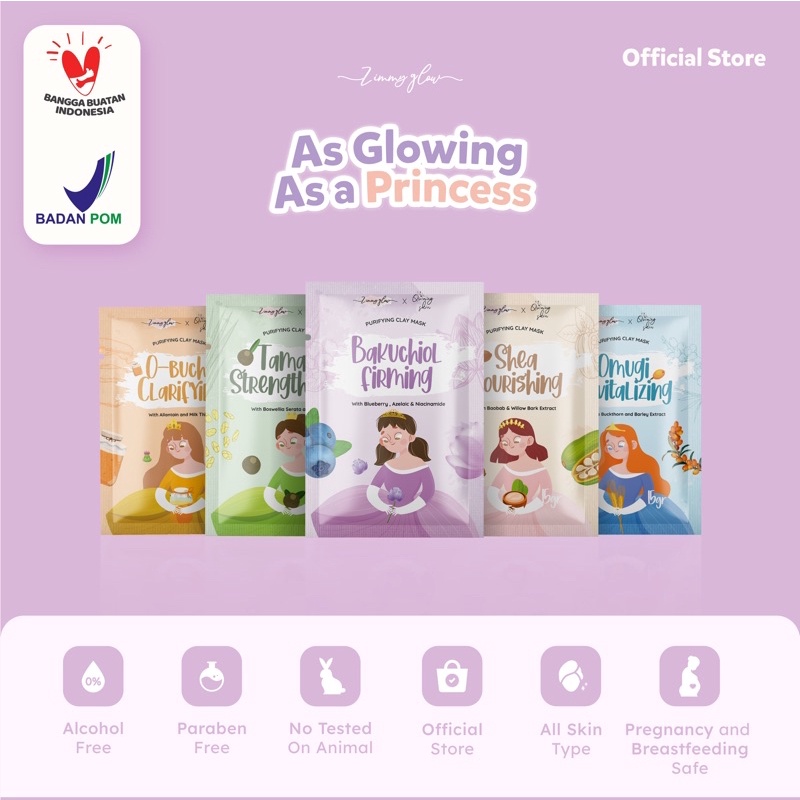 [READY] MASKER WAJAH ZIMMY GLOW BPOM ISI 15 GR / MASKER WAJAH BUBUK MENCERAHKAN / Masker wajah organ